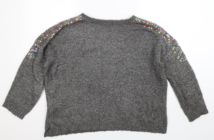 George Womens Grey  Knit Pullover Jumper Size M  - Oversized