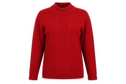 First Avenue Womens Red  Knit Pullover Jumper Size L
