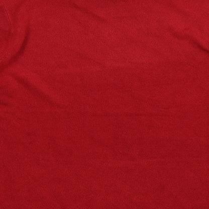 First Avenue Womens Red  Knit Pullover Jumper Size L