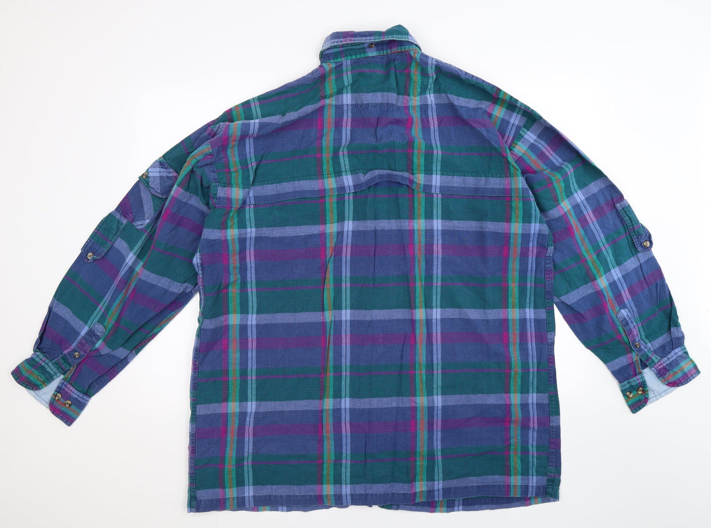 Voyager Mens Multicoloured Check   Button-Up Size XL