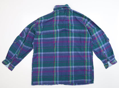 Voyager Mens Multicoloured Check   Button-Up Size XL