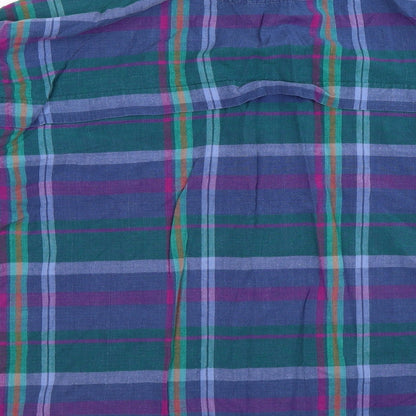 Voyager Mens Multicoloured Check   Button-Up Size XL