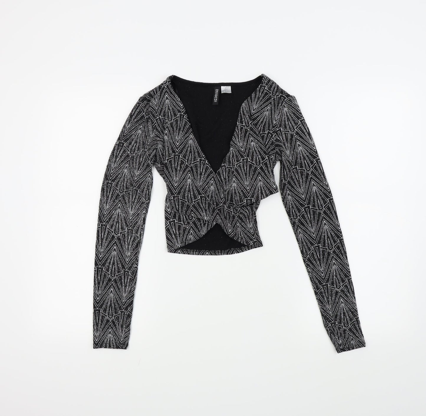 Womens UK Size S H&M Silver Basic Blouse
