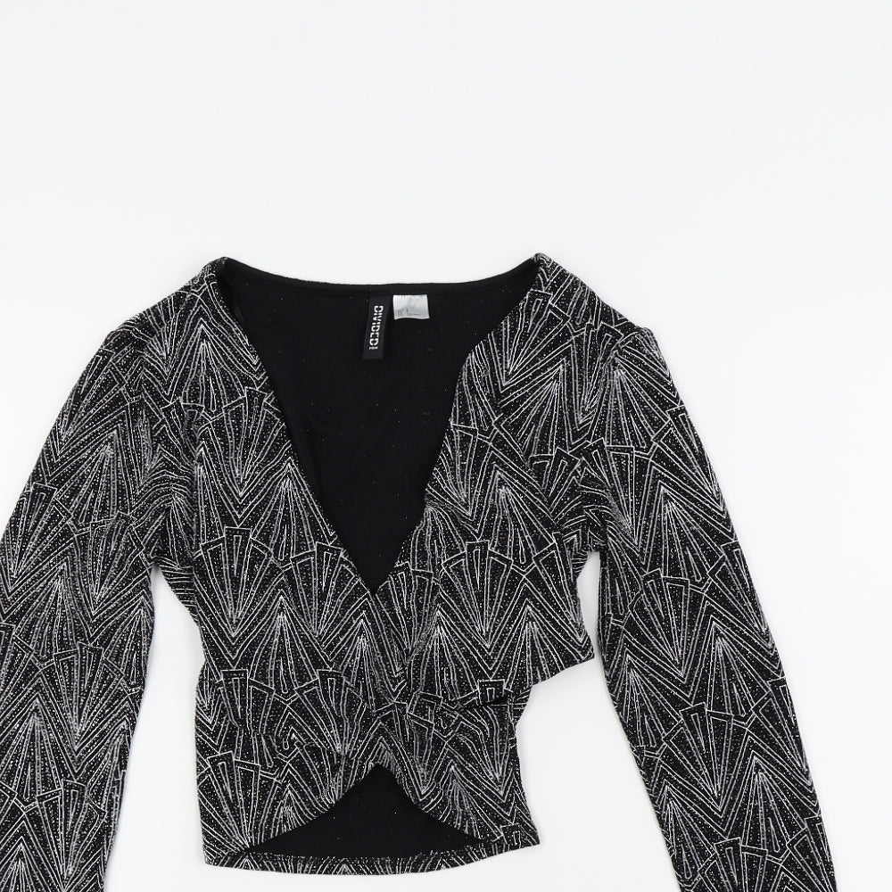 Womens UK Size S H&M Silver Basic Blouse