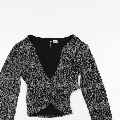 Womens UK Size S H&M Silver Basic Blouse