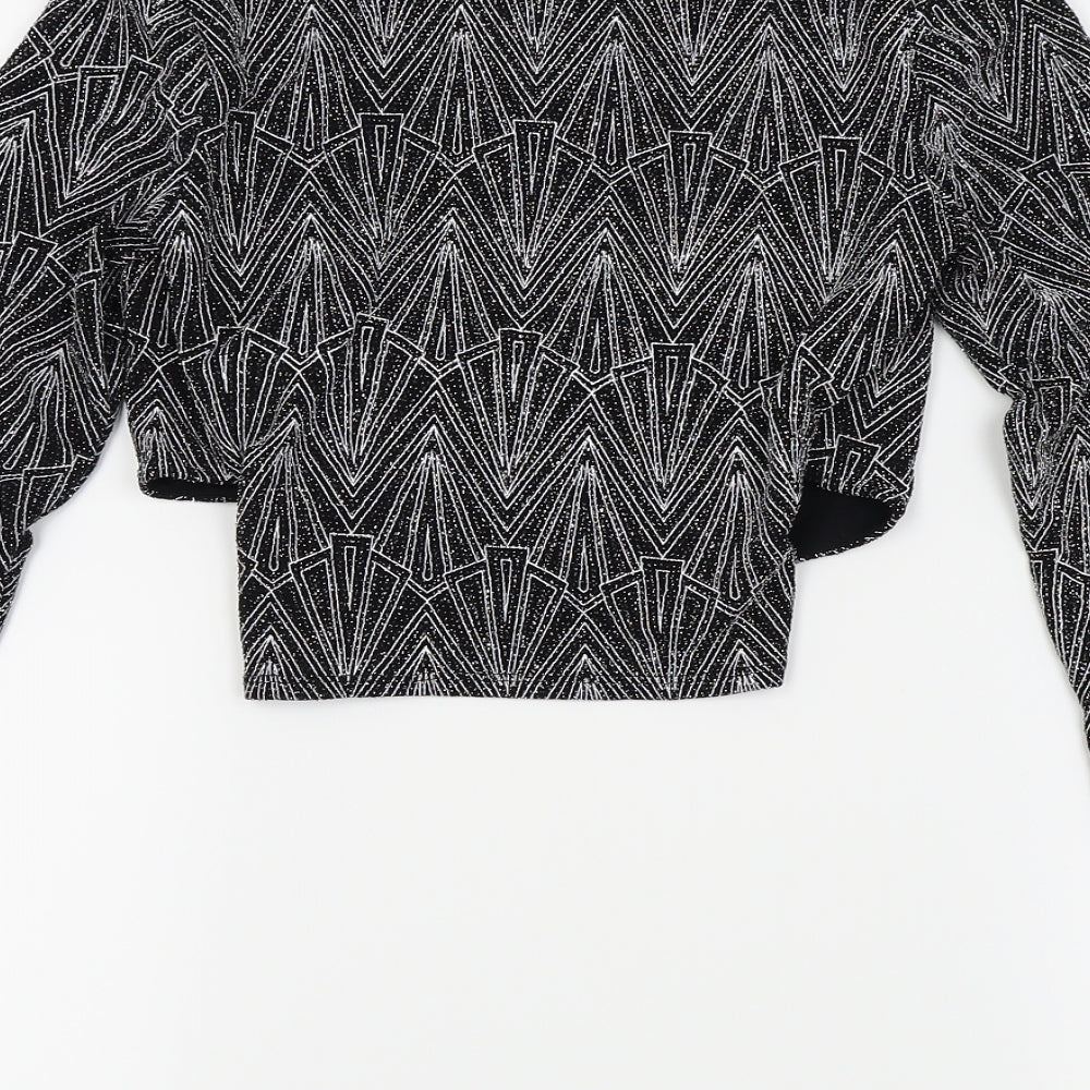 Womens UK Size S H&M Silver Basic Blouse