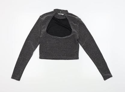 H&M Womens Silver   Basic Blouse Size M