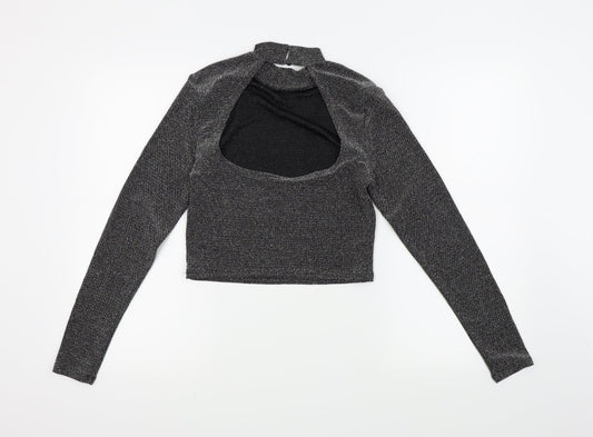 H&M Womens Silver   Basic Blouse Size M