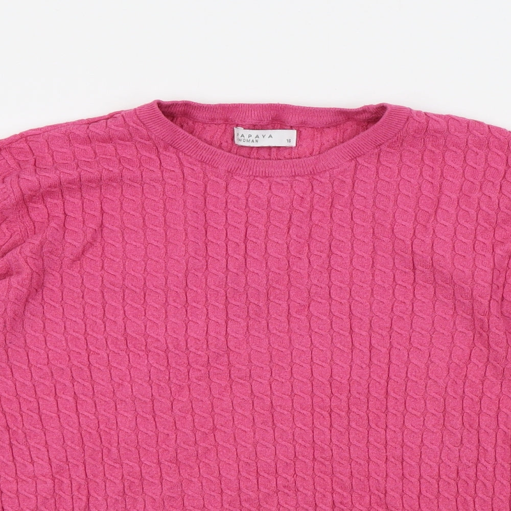 Papaya Womens Pink   Pullover Jumper Size 16