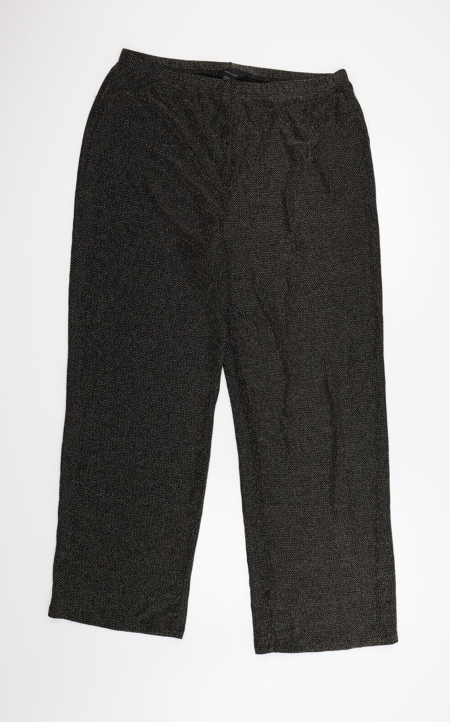 Roland Klein Womens Gold   Trousers  Size 16 L29 in