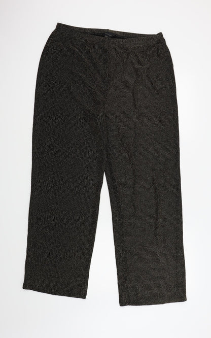 Roland Klein Womens Gold   Trousers  Size 16 L29 in