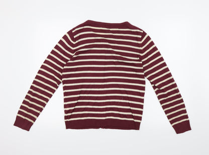 Atmosphere Womens Purple Striped  Cardigan Jumper Size 14