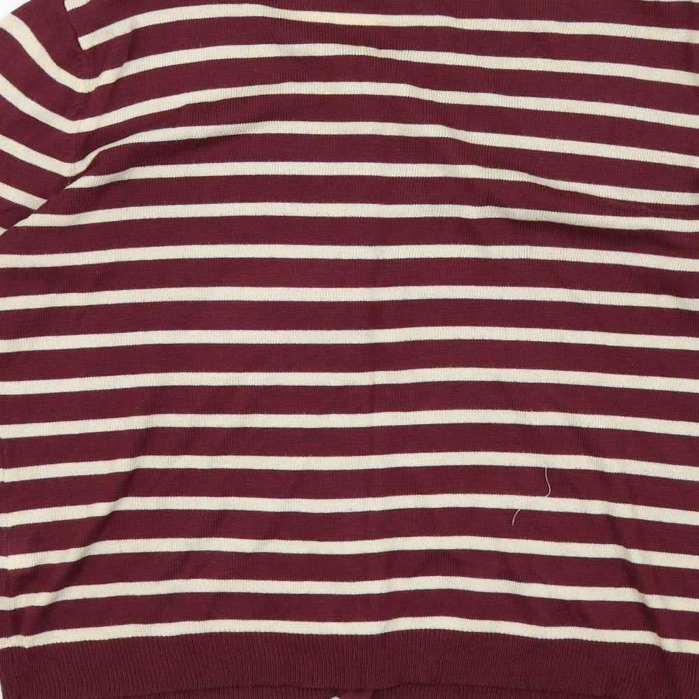 Atmosphere Womens Purple Striped  Cardigan Jumper Size 14