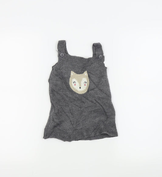 Nutmeg Girls Grey   A-Line  Size 9-12 Months