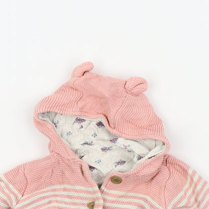 Mothercare Girls Pink   Jacket Coatigan Size 0-3 Months