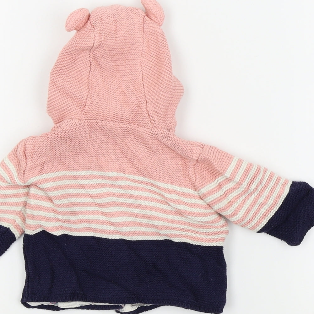 Mothercare Girls Pink   Jacket Coatigan Size 0-3 Months