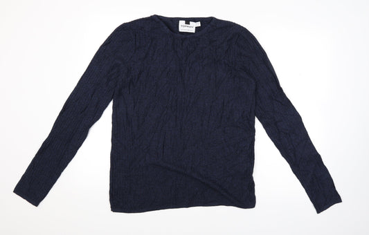 Topman Mens Blue  Knit Pullover Jumper Size S