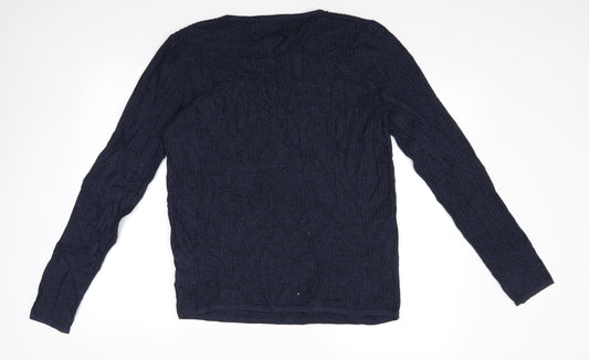 Topman Mens Blue  Knit Pullover Jumper Size S
