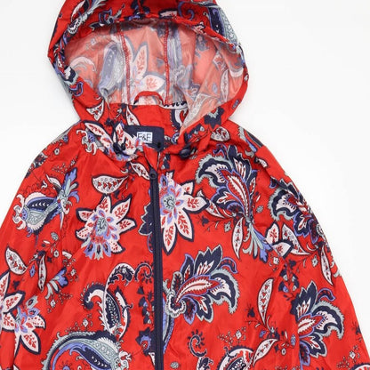 Womens UK Size S F&F Red Parka Coat