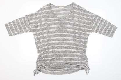 Womens UK Size XL Papaya Grey Basic Blouse