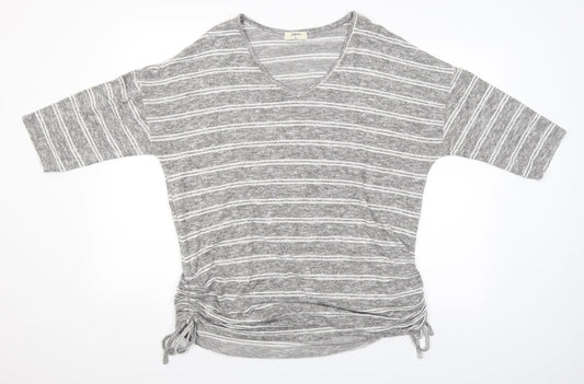 Womens UK Size XL Papaya Grey Basic Blouse