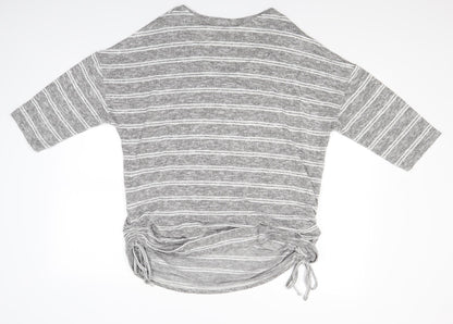 Womens UK Size XL Papaya Grey Basic Blouse