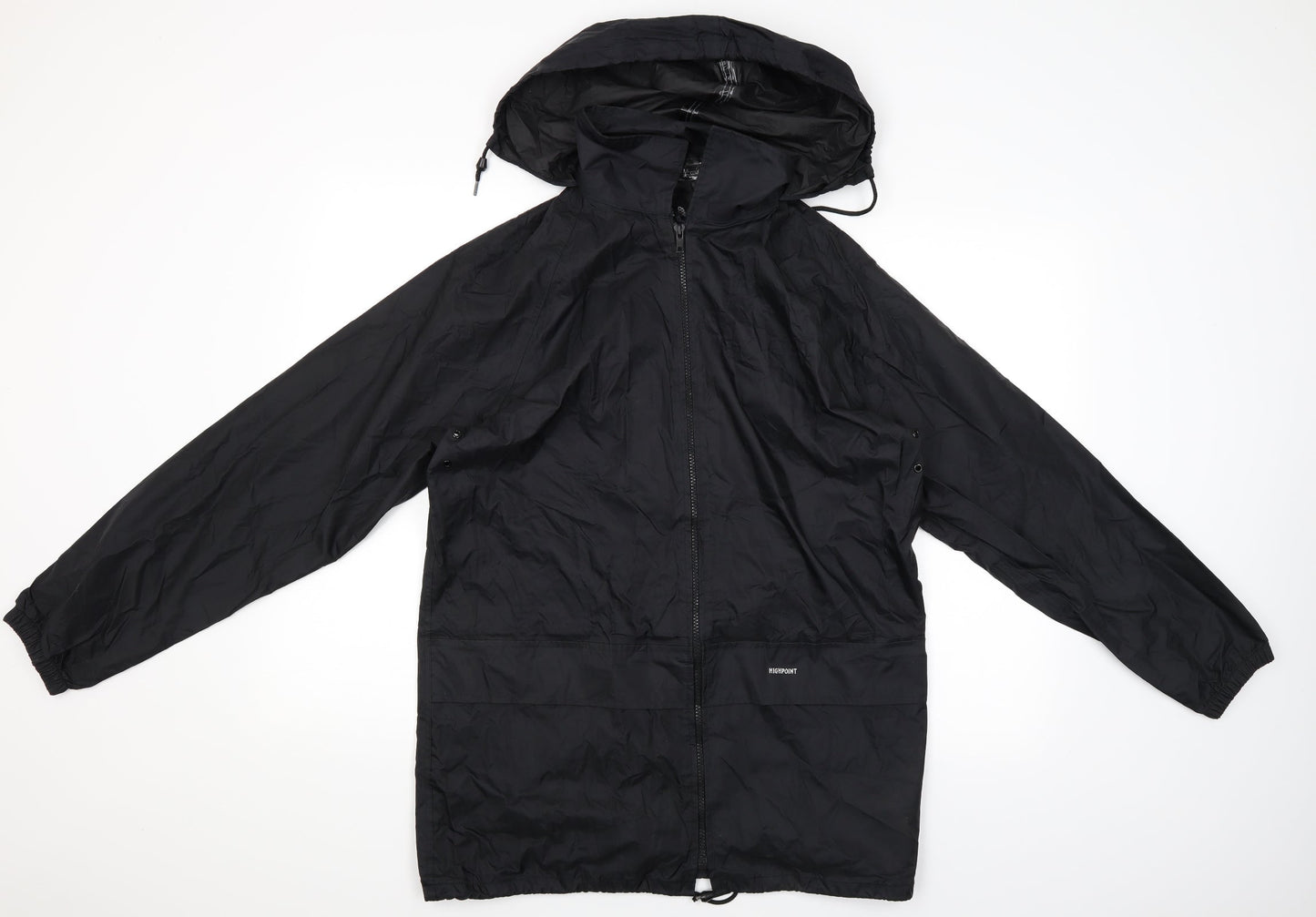 Mens UK Size S Highpoint Black Rain Coat