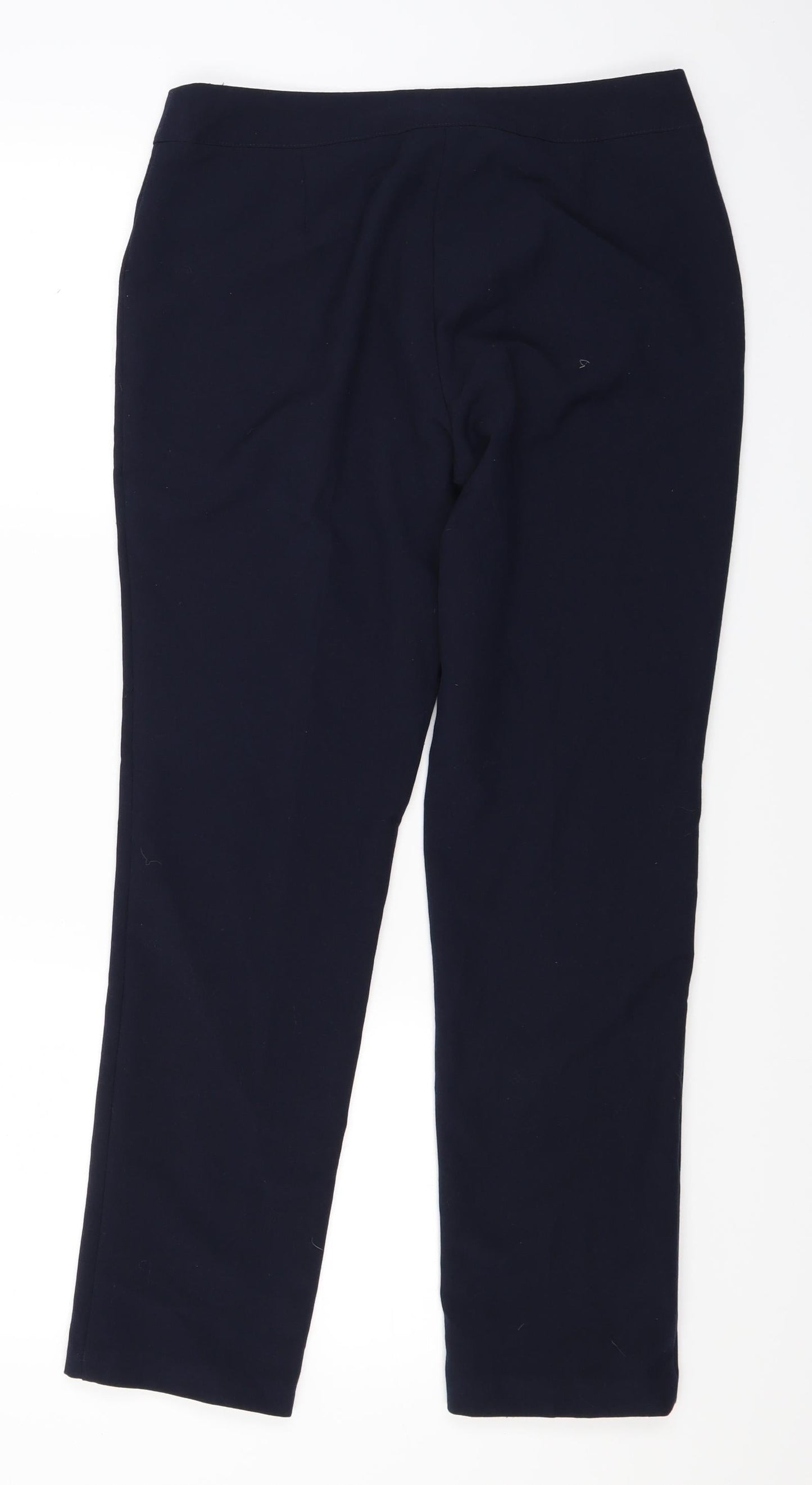 Womens UK Size 10 Classic Regular Blue Suit Trousers
