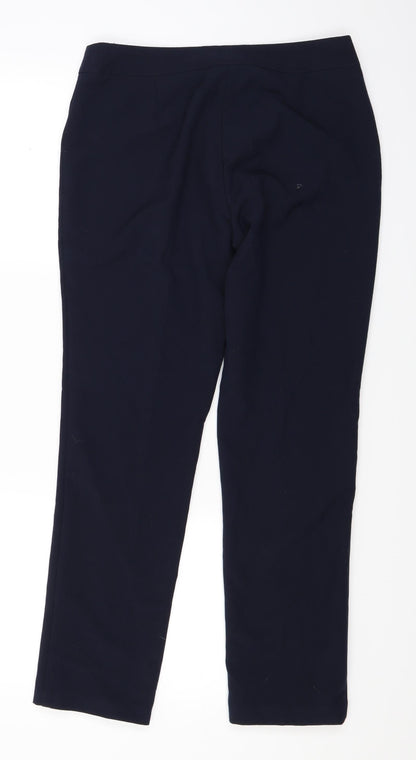 Womens UK Size 10 Classic Regular Blue Suit Trousers