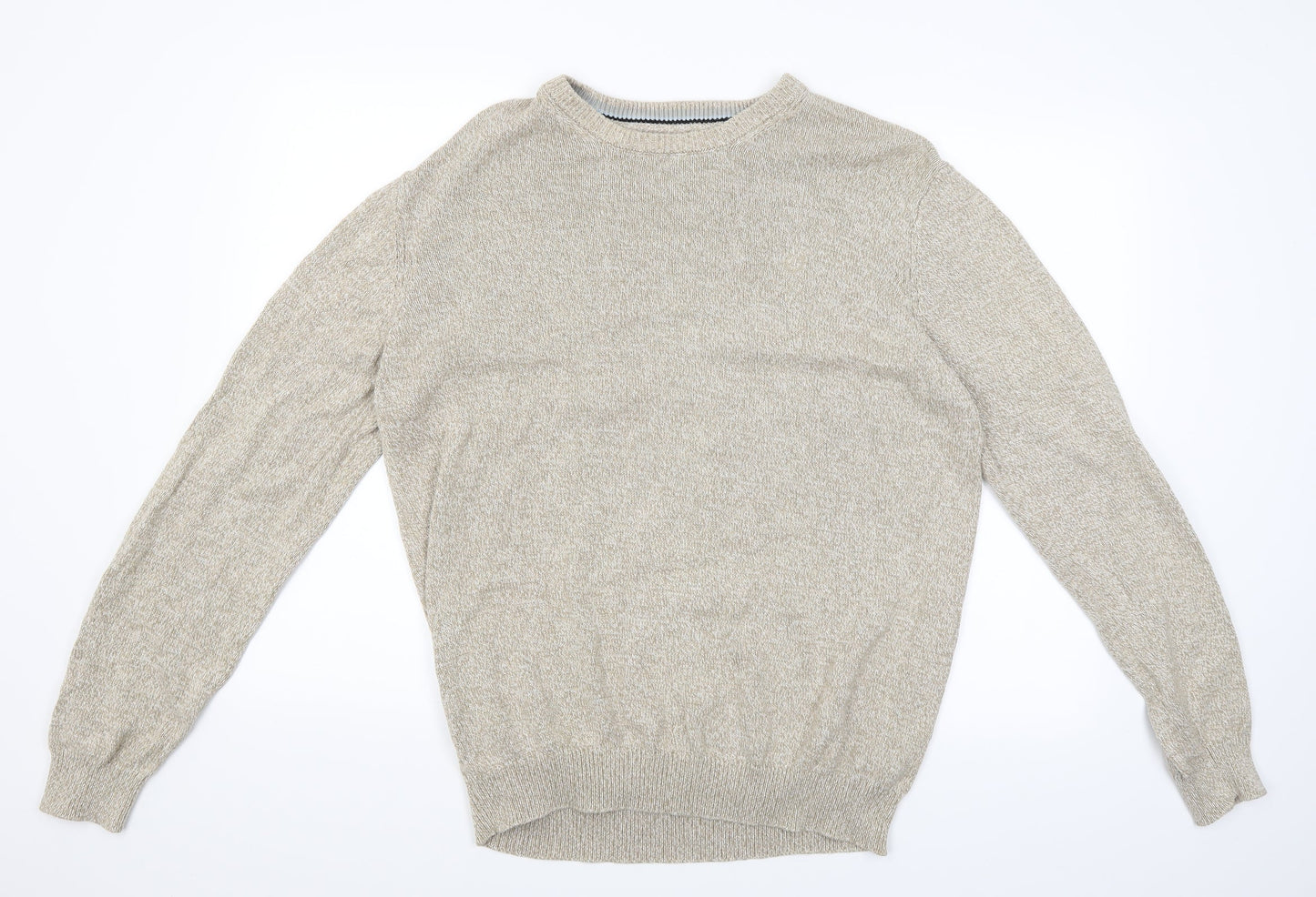 Lincoln Mens Ivory  Knit Pullover Jumper Size L