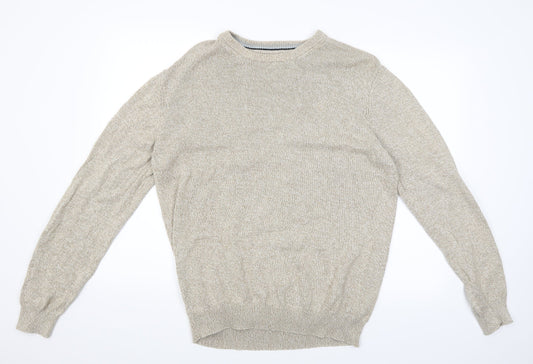 Lincoln Mens Ivory  Knit Pullover Jumper Size L
