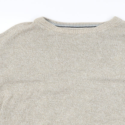 Lincoln Mens Ivory  Knit Pullover Jumper Size L