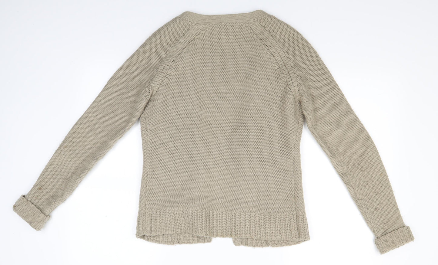 DEX Products Womens Beige  Knit Cardigan Jumper Size S