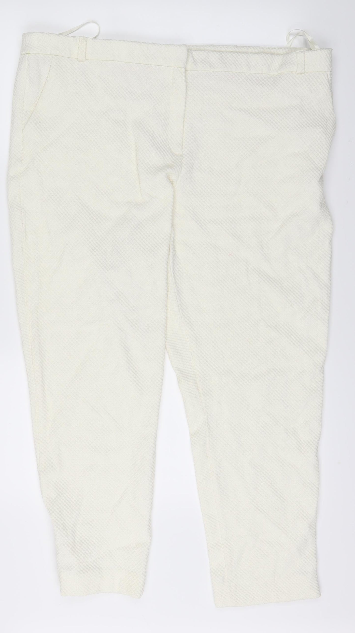 GOK Womens White   Chino Trousers Size 20 L24 in