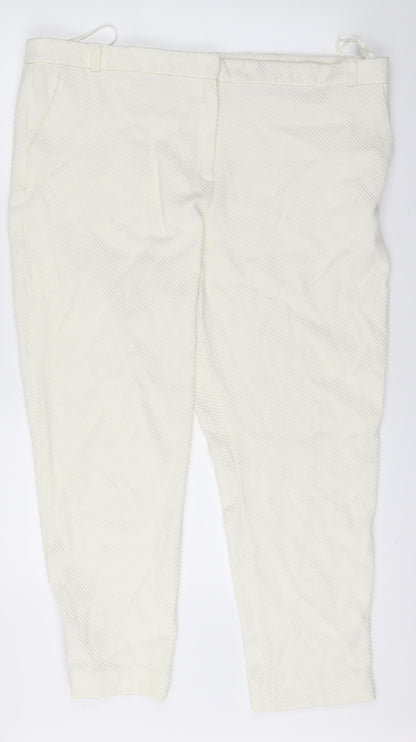 GOK Womens White   Chino Trousers Size 20 L24 in