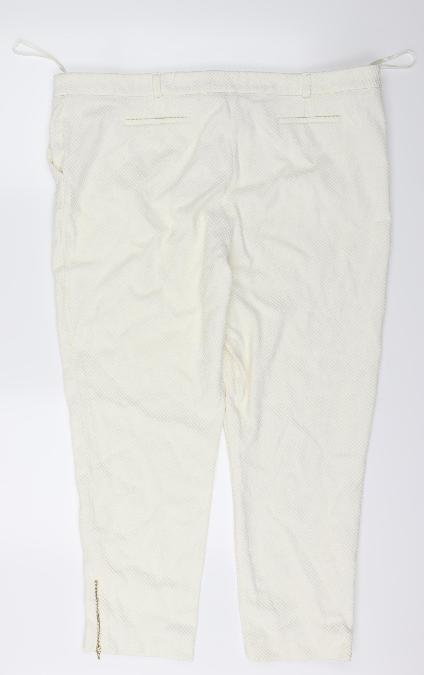 GOK Womens White   Chino Trousers Size 20 L24 in
