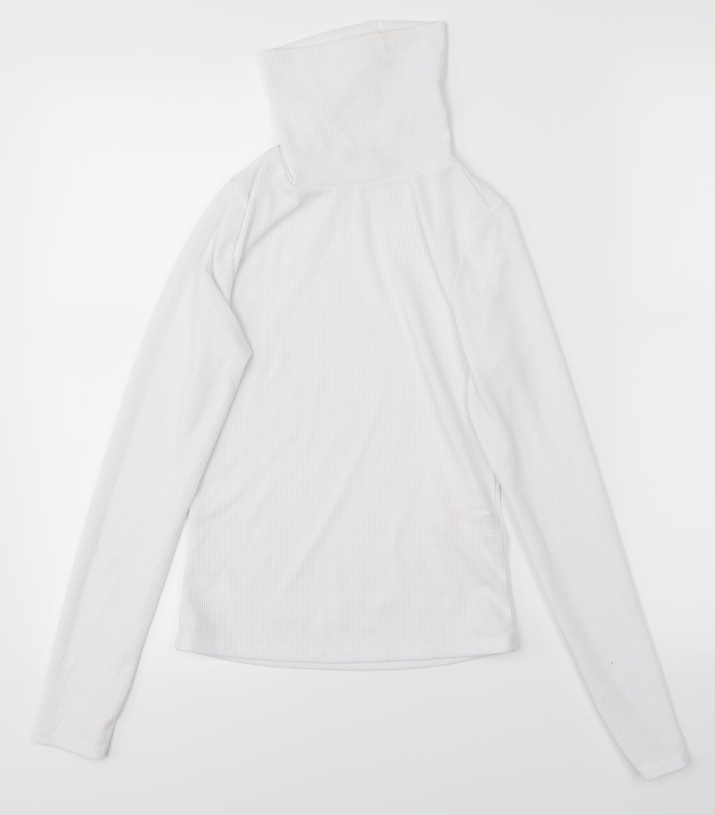 Womens UK Size 8 Boohoo White Basic T-Shirt