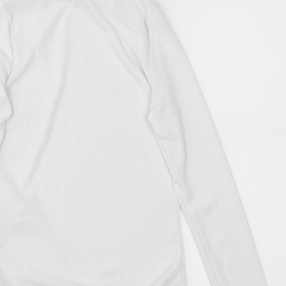Womens UK Size 8 Boohoo White Basic T-Shirt