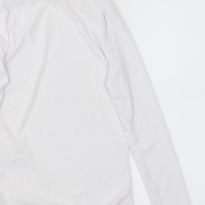 Womens UK Size 8 Boohoo White Basic T-Shirt