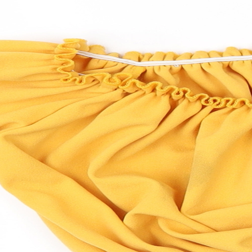Womens UK Size 6 New Look Yellow Basic T-Shirt