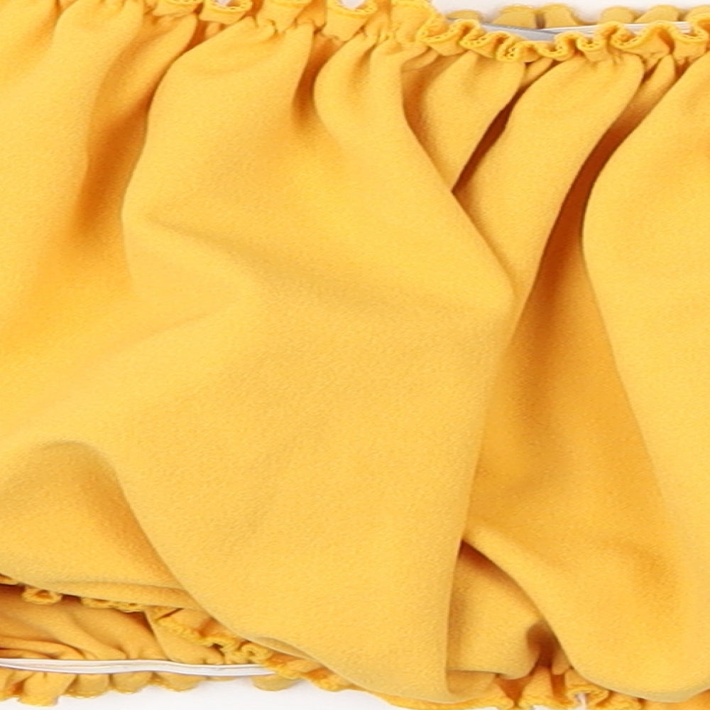 Womens UK Size 6 New Look Yellow Basic T-Shirt