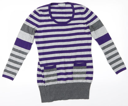 Wallis Womens Purple Striped  Shirt Dress