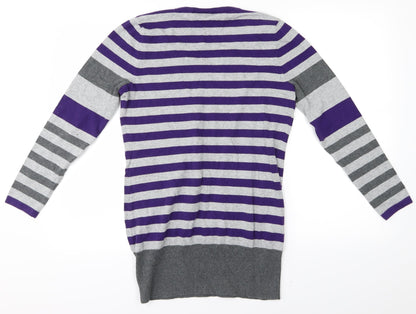 Wallis Womens Purple Striped  Shirt Dress
