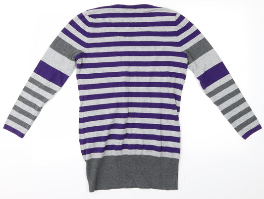 Wallis Womens Purple Striped  Shirt Dress