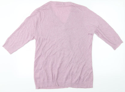 Womens UK Size 14 Michele Hope Pink Basic Blouse