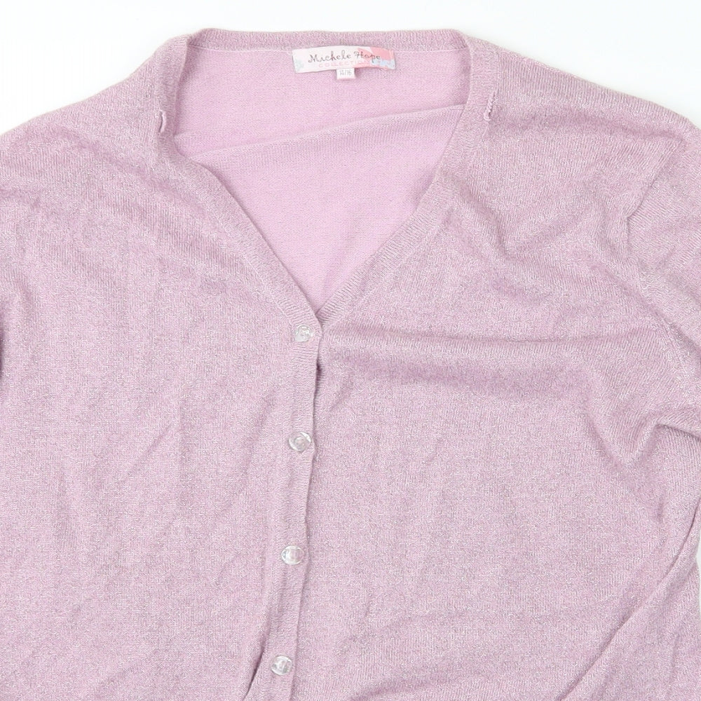 Womens UK Size 14 Michele Hope Pink Basic Blouse