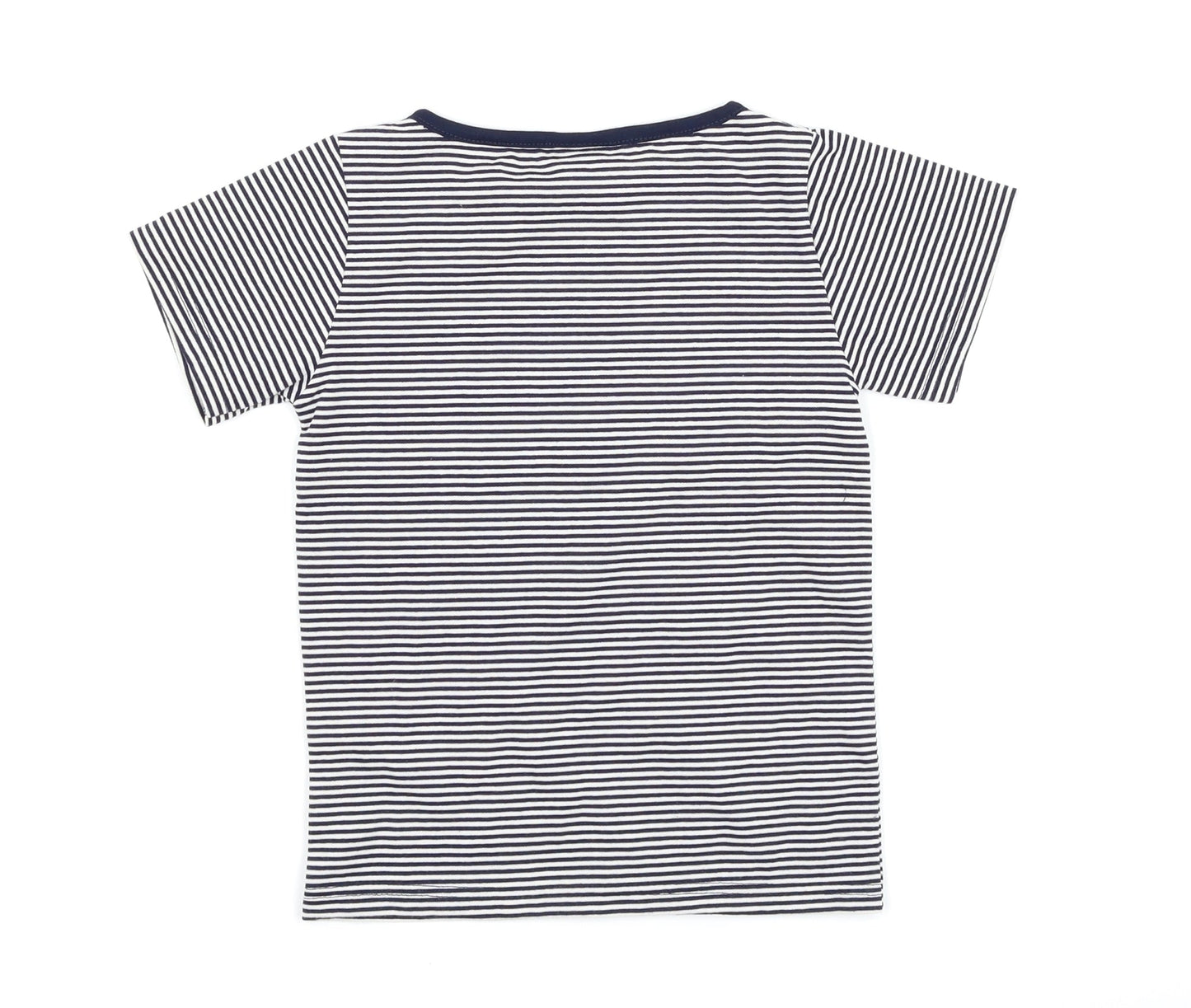 Desiderio Girls Blue Striped  Basic T-Shirt Size S  - yachting club amalfi