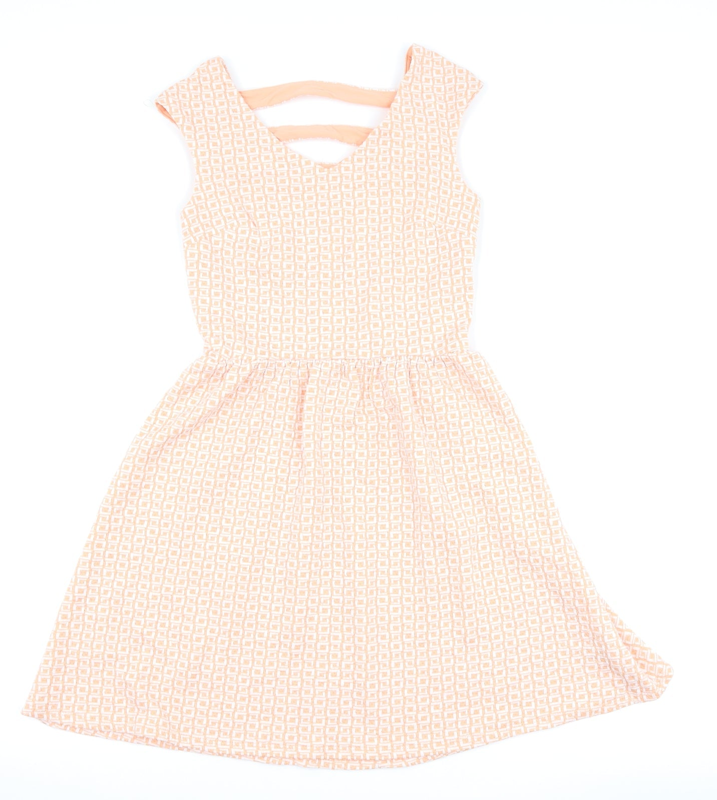 Xhilaration Womens Pink Geometric  Skater Dress  Size S