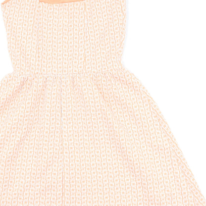 Xhilaration Womens Pink Geometric  Skater Dress  Size S