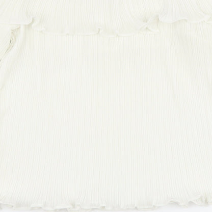 Womens UK Size 12 PRETTYLITTLETHING White Basic Blouse